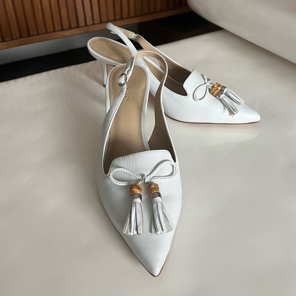 Ann Taylor Tassel Slingback Heels